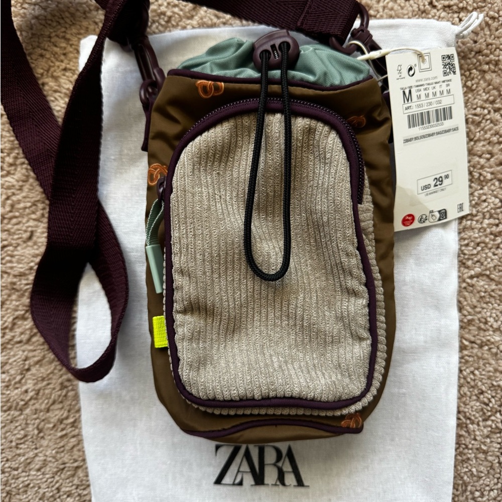 Zara Pretzel Bottle Bag NWT